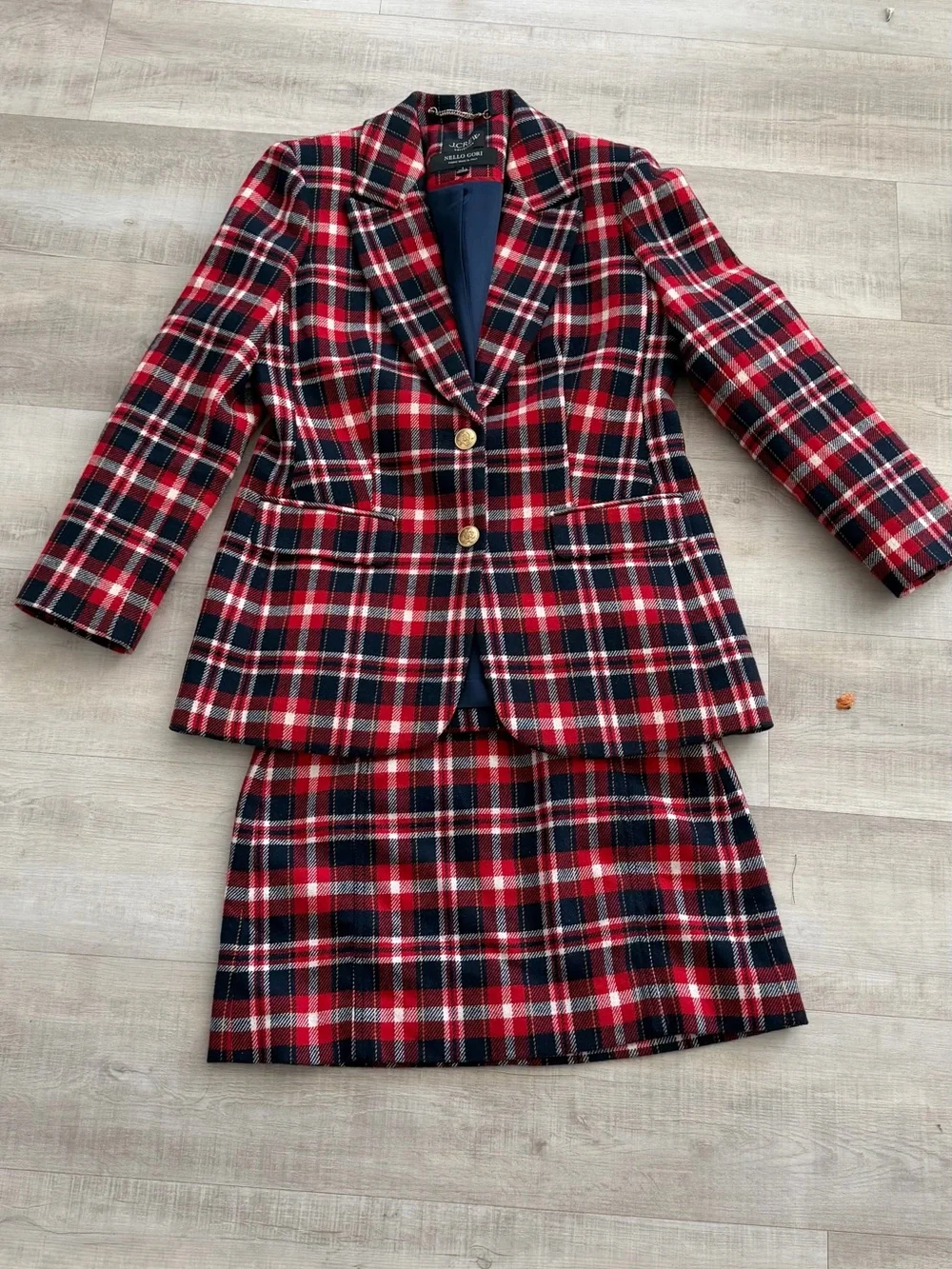 J. Crew tailored plaid